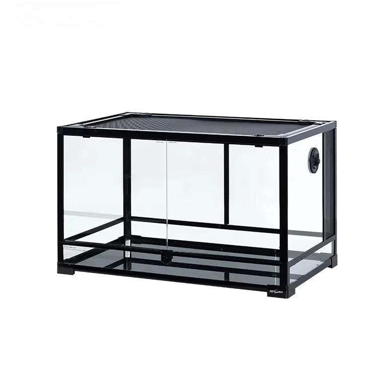 42 Gal 159 L Lizard Tank Enclosure for Bearded Dragon Black Snake Tank Glass Terrariums With Wire Mesh Screen Cover