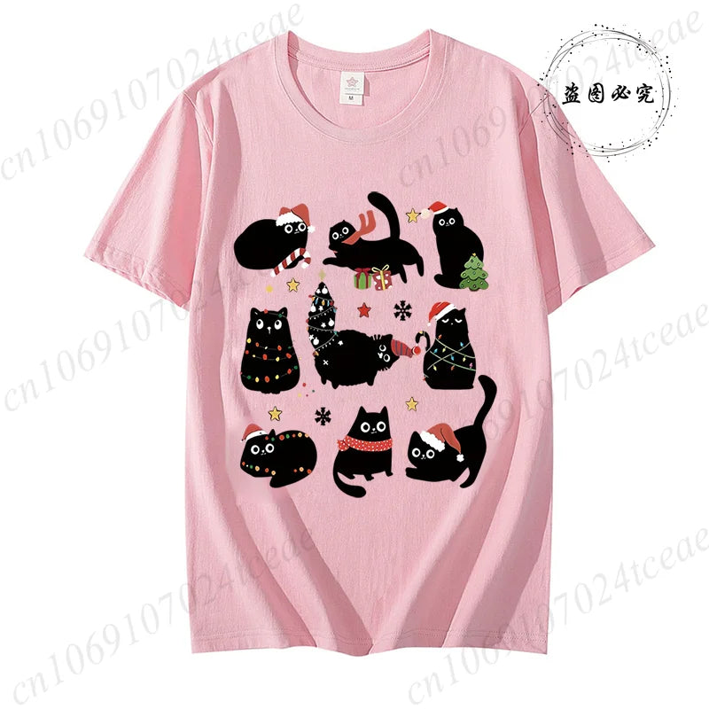 Cute Black Cat Christmas Shirt