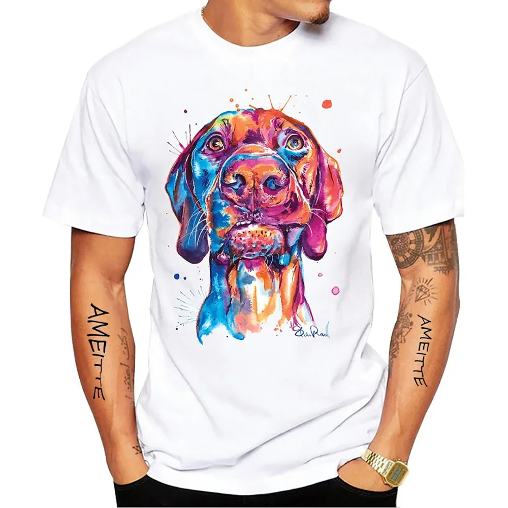 Funny Basset Hound dog Print T-Shirt