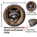 Raccoon in Tree Hole Aluminum Sign - Multifunctional Wall Decor, Waterproof Durable Metal Plaque for Home, Room Decor