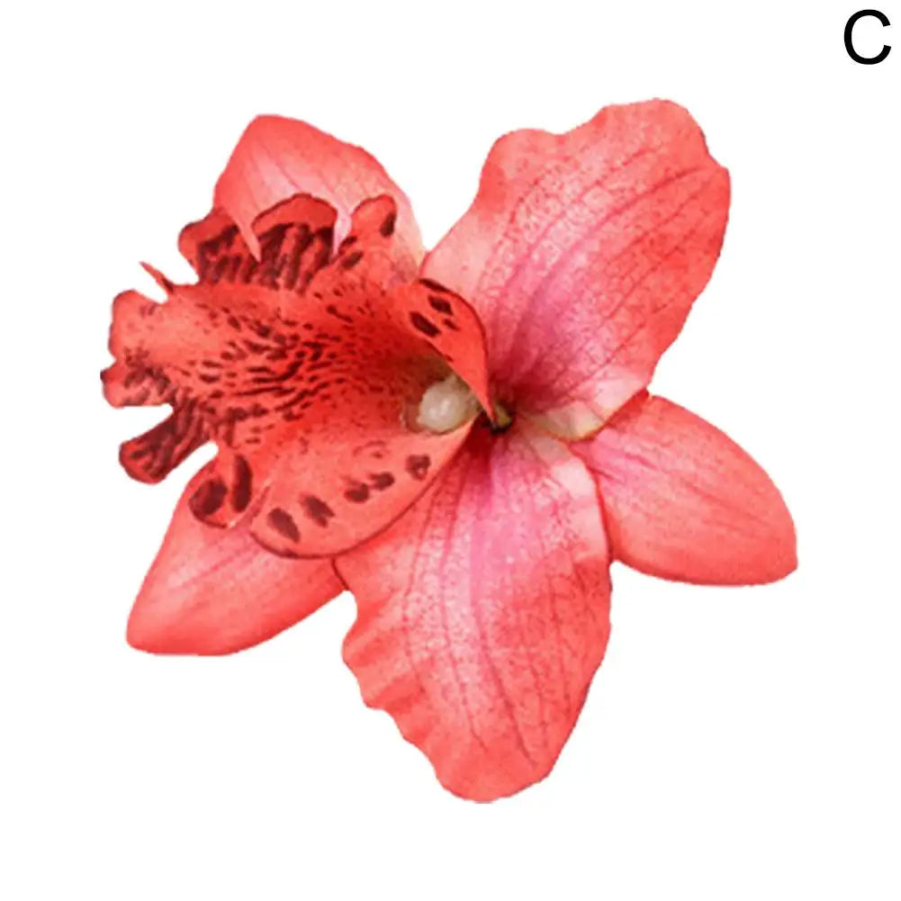 Hawaii Flower Hair Clips For Women Girls Floral Hibiscus Orchid Hairpins For Summer Beach Holiday Wedding Party Hair Access P0T4