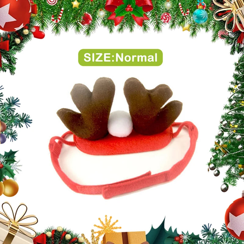 Festive Cat Dog Santa Hat & Scarf Christmas Outfit - Small Dog Holiday Apparel