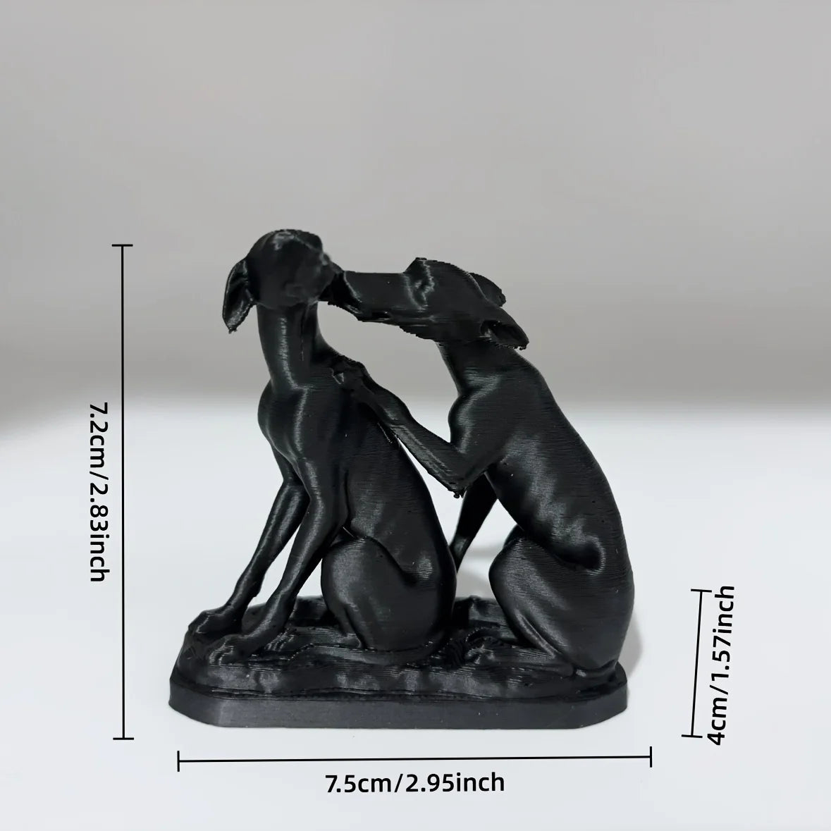 Roman Sculpture Featuring Two Intimate and Interactive Puppies, Statue of A Tauri Hound, and Adorable Ornament for Dog Lovers