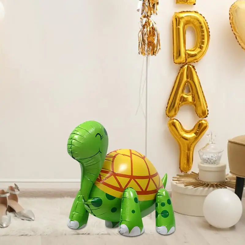 Sea Turtle Balloon Cute 4D Inflatable Animals Foil Turtles Blow Up Animals Cute Turtle Themed Decorations For Jungle Forest Zoo