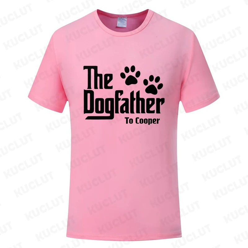 The Dog Father Funny Design T-shirts for Men Dad Dad Fathers Day Tshirts Short Sleeve Clothes Dog Pet Lover Shirts Papa Tops