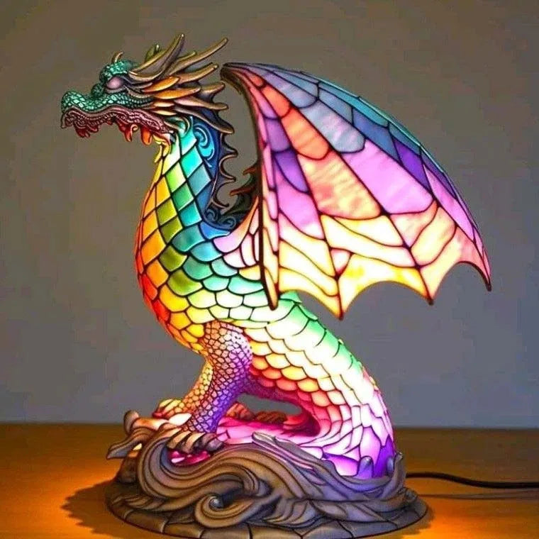 Dog Resin LED Night Light Art Animal Statue Creative Home Desktop Decoration Ornament