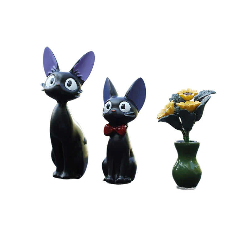Lovely Cartoon Black Cat Ornament Model Figurines
