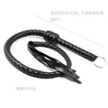 116CM Horse Whip PU Leather BULLWHIP HorseRiding Equestrian Training Whip with Iron Hoop Handle