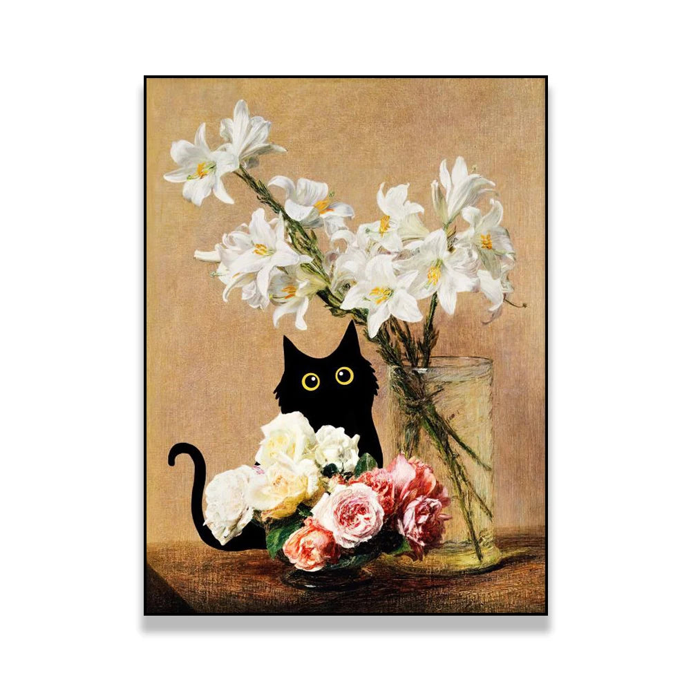 Black Cat Art Posters