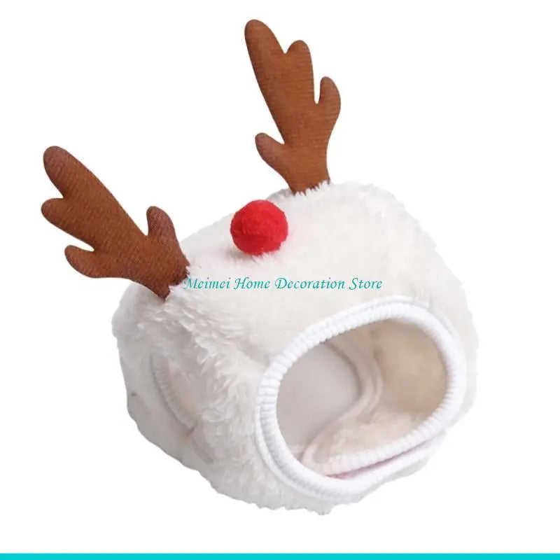 Christmas Tree Hat for Dog Hat Holiday Pompoms Headwear Costume Headwear Dog Cats Christmas Props for Dog Cats