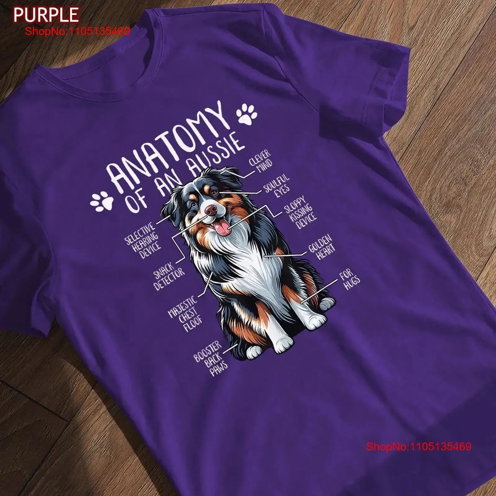 Funny Anatomy Australian Shepherd T-Shirt