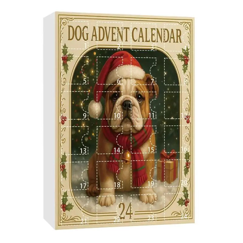 Christmas Advent Calendar 2025 for Dog Afficionados - 2D Acrylic Dog Tree Decorations, 24-Day Festive Countdown Treat