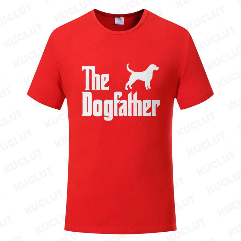 The Dog Father Funny Design T-shirts for Men Dad Dad Fathers Day Tshirts Short Sleeve Clothes Dog Pet Lover Shirts Papa Tops