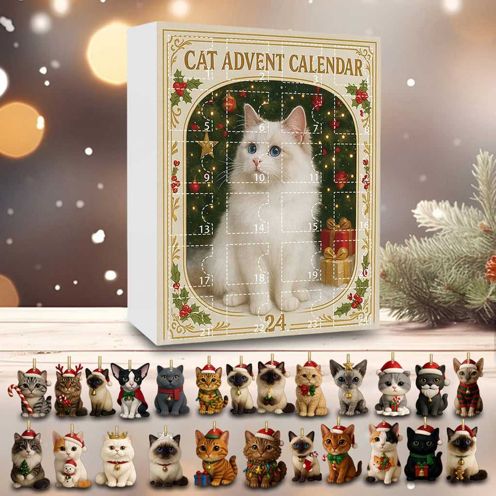 Dog/Dragon/Cat 24 Days Christmas Countdown Calendar Christmas Advent Calendar Xmas Countdown Calendar for Dog Lovers 2D