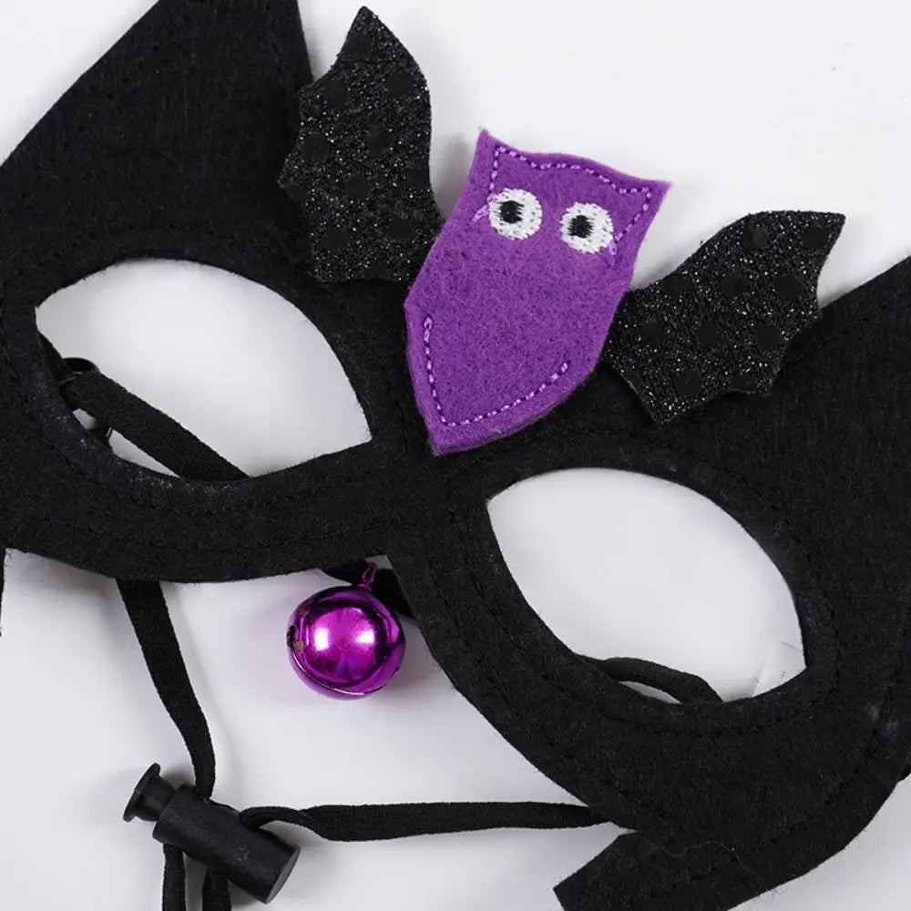 Adjustable Dog Halloween Costume Decorative Cartoon Pet Wizard Cloak Bat with Face Mask Cat Cosplay Outfit Halloween Party