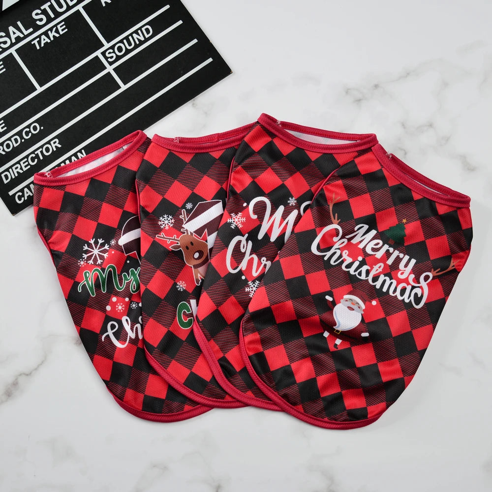 Christmas Pet Dog Cosplay Costume For Small Medium Dogs Cats Santa Claus Puppy Vest Coat Chihuahua Outfits Yorkshire Clothing
