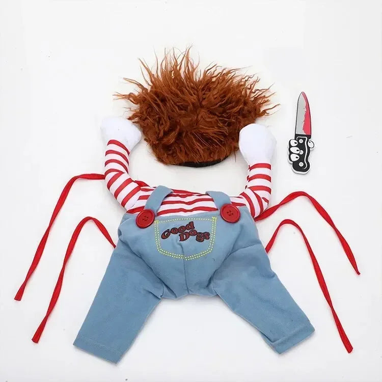 Halloween Funny Dog Clothes for Small Medium Dogs Cats Party Dressed Up Cosplay Costumes Bulldog French Chihuahua Pet Outfits