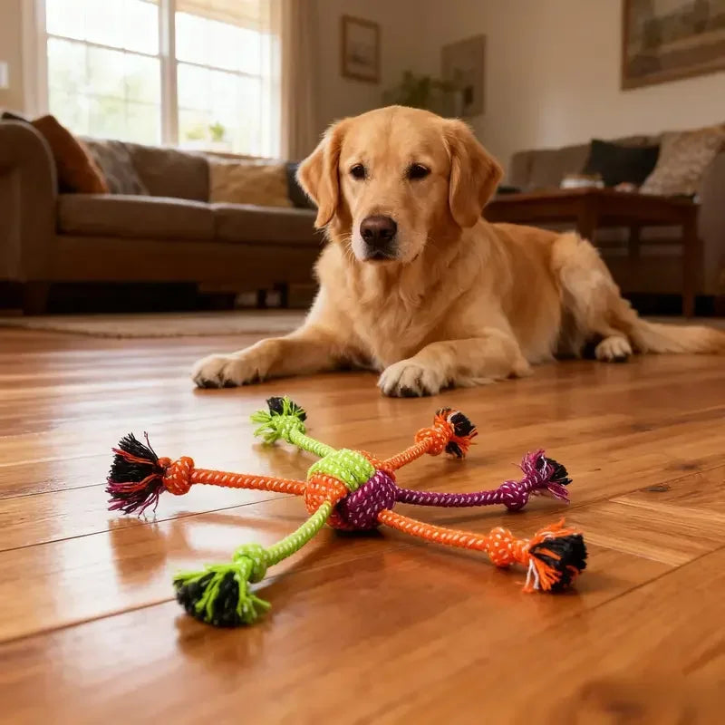 Durable Dog Rope Toy Teeth Cleaning