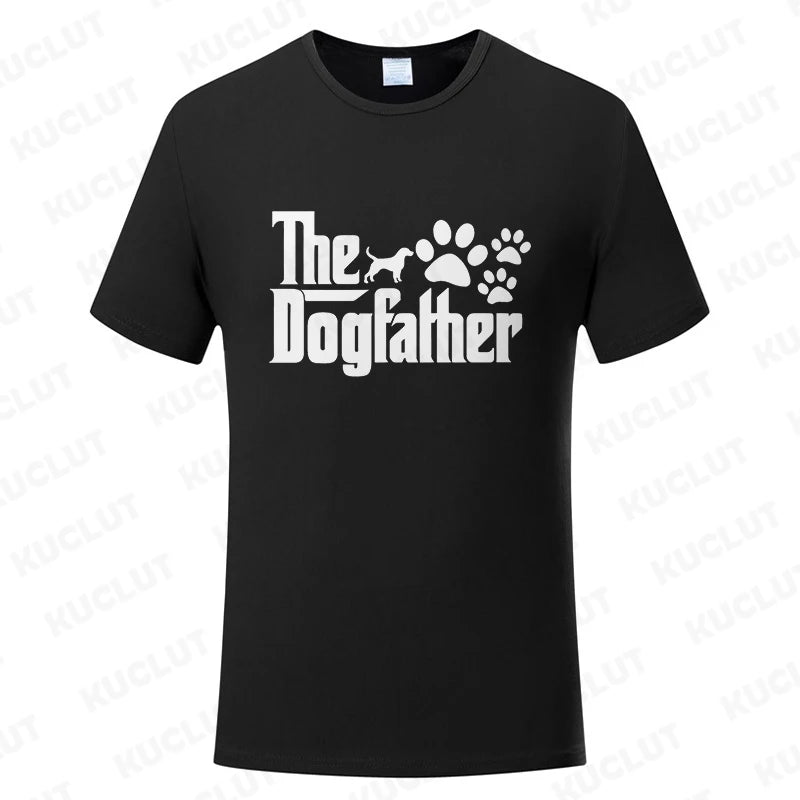 The Dog Father Funny Design T-shirts for Men Dad Dad Fathers Day Tshirts Short Sleeve Clothes Dog Pet Lover Shirts Papa Tops