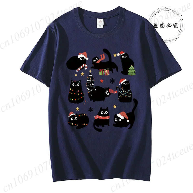 Cute Black Cat Christmas Shirt
