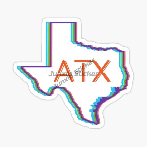 Texas Map Emblem Creative PVC Sticker for Decorate Car Van Truck Bicycle Window Wall Fridge Helmet Motorcycle Decal Accessorie