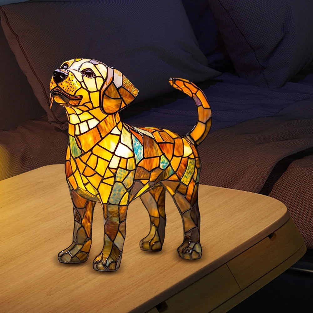 Dog Glass Lamp