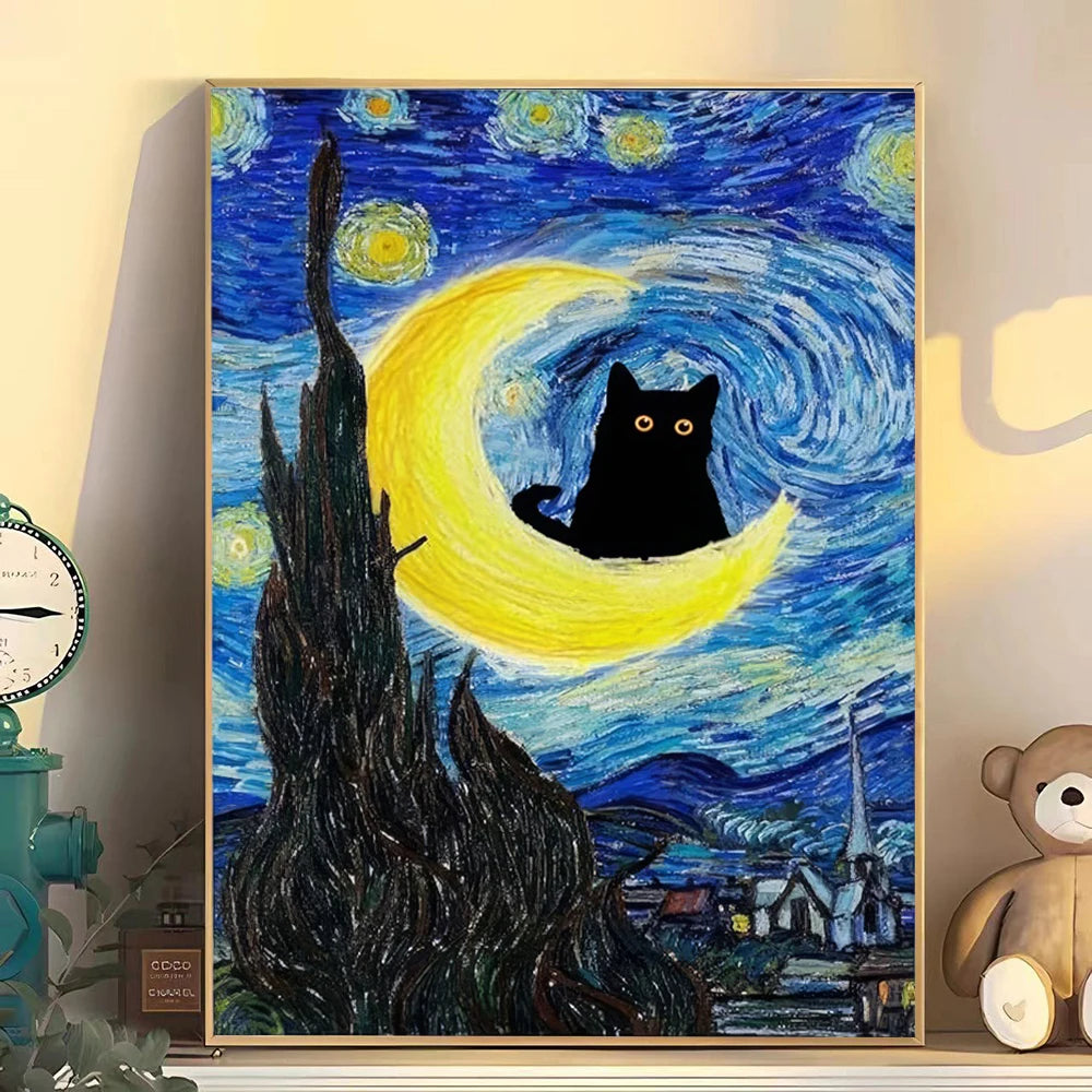 Black Cat Art Posters