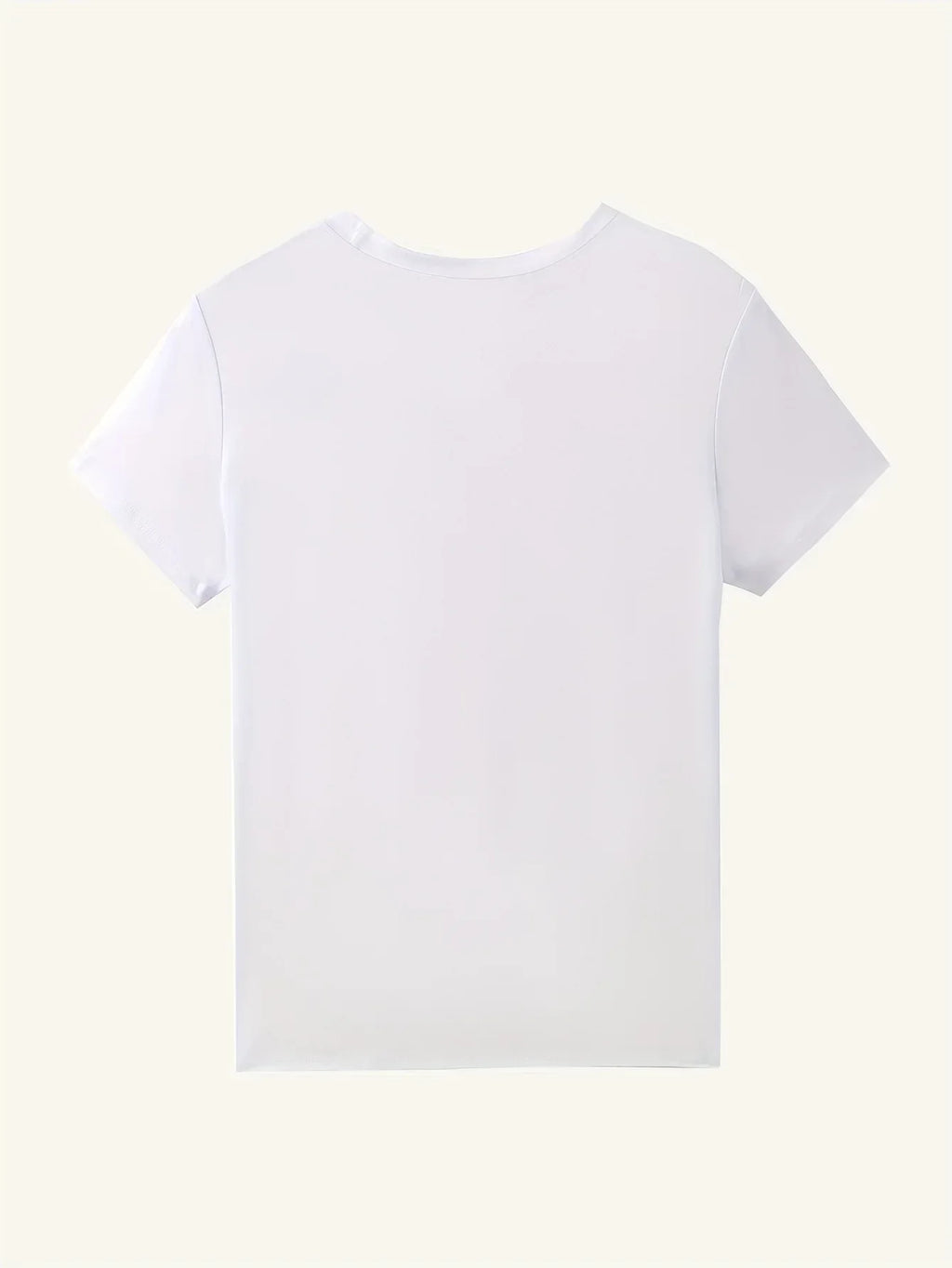 Mother's Day Gift for Cat Moms - Women's Casual Short Sleeve T-Shirt with Cute Cat Mom Cartoon Print White & Black Graphic