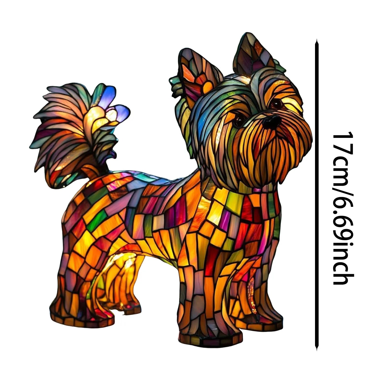 French Bulldog, Pomeranian, Pug, Yorkshire Terrier Glass Lamp