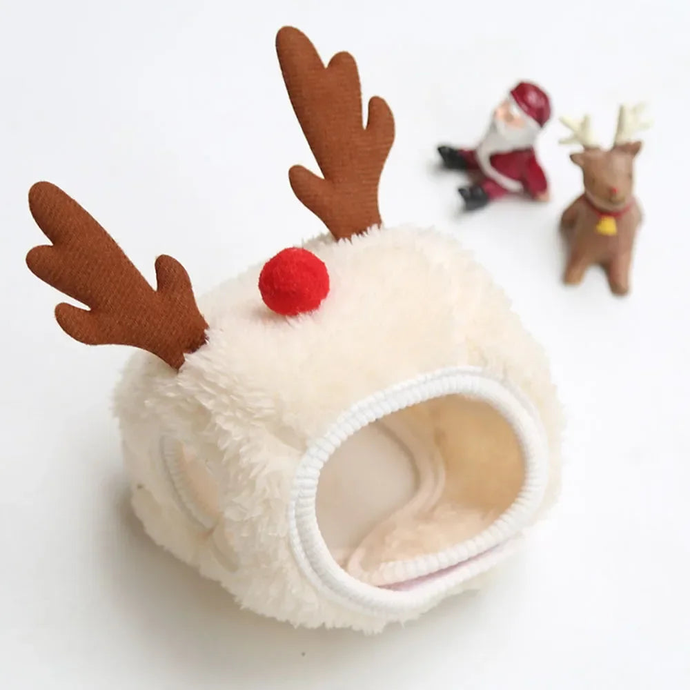 Funny Dog Christmas Hat Pets Santa Bibs New Year Party Cosplay Costume Puppy Cap Cute Cats Bandana Clothes Accessories Gift