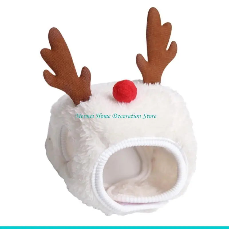 Christmas Tree Hat for Dog Hat Holiday Pompoms Headwear Costume Headwear Dog Cats Christmas Props for Dog Cats