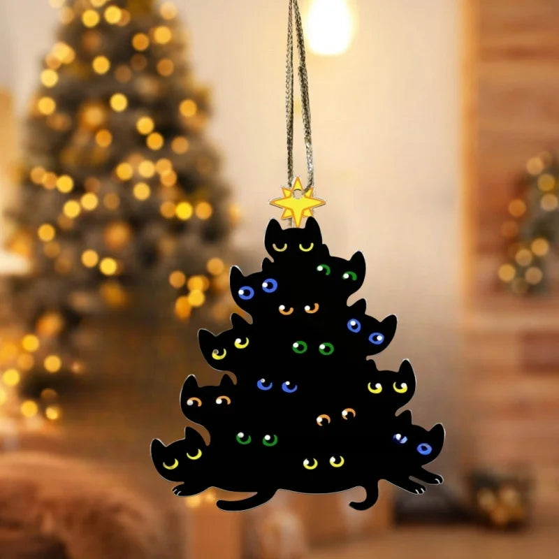 Black Cat Christmas Ornament