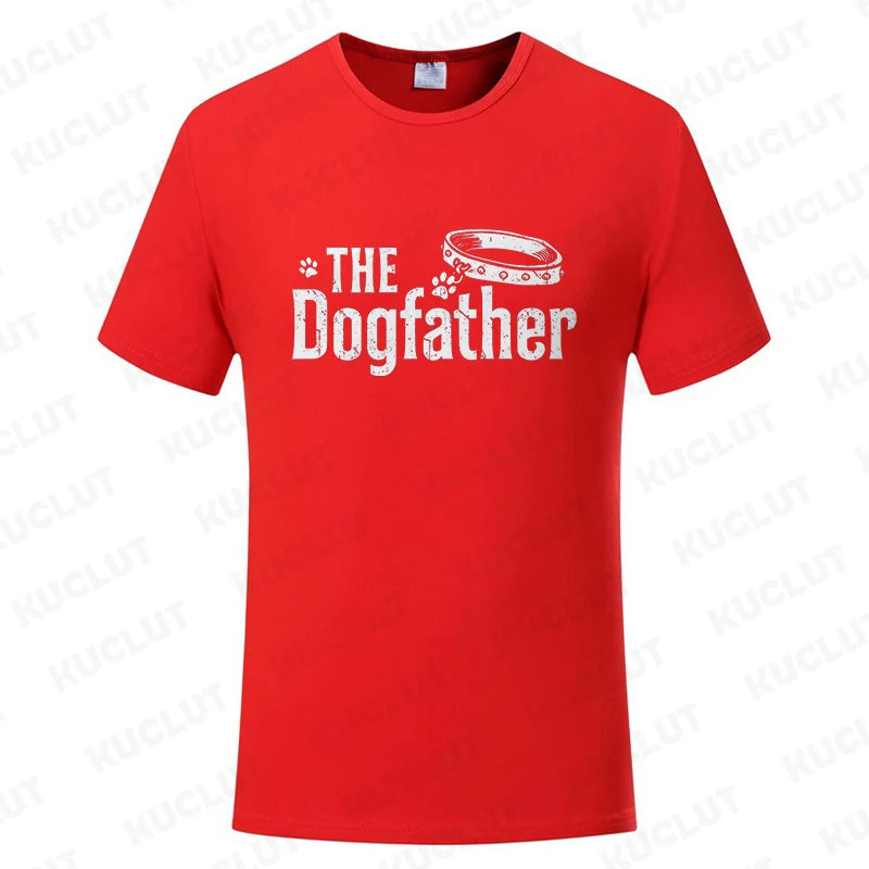 The Dog Father Funny Design T-shirts for Men Dad Dad Fathers Day Tshirts Short Sleeve Clothes Dog Pet Lover Shirts Papa Tops