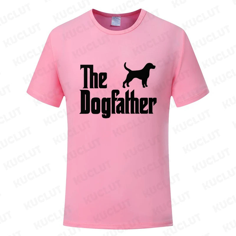 The Dog Father Funny Design T-shirts for Men Dad Dad Fathers Day Tshirts Short Sleeve Clothes Dog Pet Lover Shirts Papa Tops