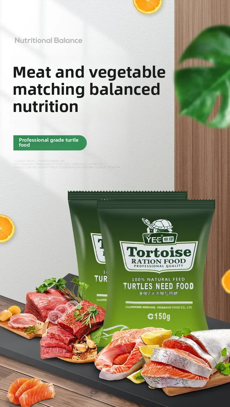 Yee Turtle Food - Color Enhancing & Calcium Rich Formula for Baby Turtles - Red-Eared Slider, Terrapin & Semi-Aquatic Turtles