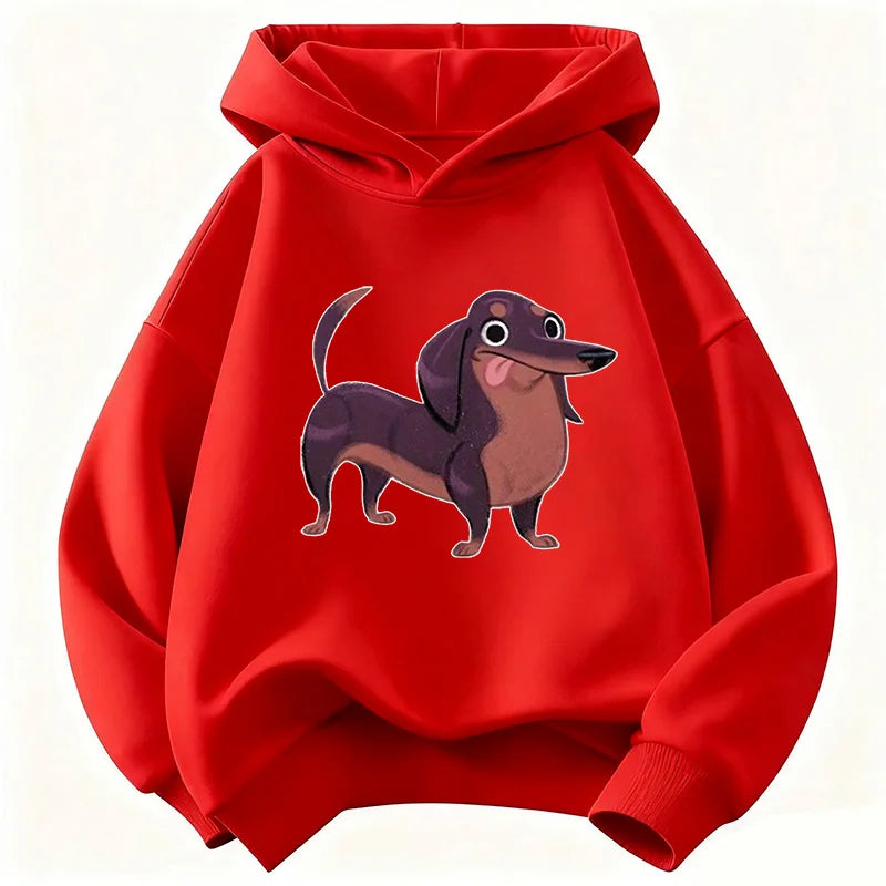 Dachshund Dog Funny Hoodie Kids Children's Sweatshirt