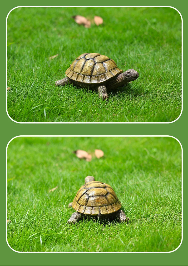 Resin Tortoise Outdoor Garden Pond Fish Tank Bonsai Decorative Turtle Animal Sculpture For Home Garden Decor Ornament