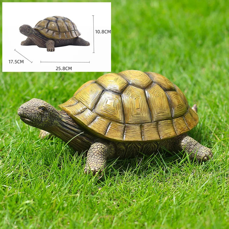 Resin Tortoise Outdoor Garden Pond Fish Tank Bonsai Decorative Turtle Animal Sculpture For Home Garden Decor Ornament
