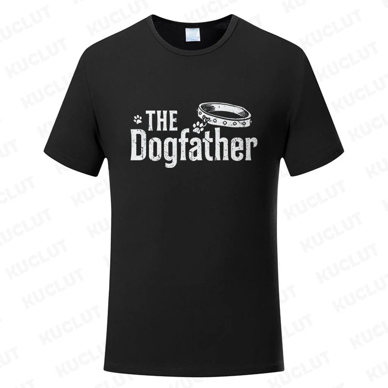 The Dog Father Funny Design T-shirts for Men Dad Dad Fathers Day Tshirts Short Sleeve Clothes Dog Pet Lover Shirts Papa Tops