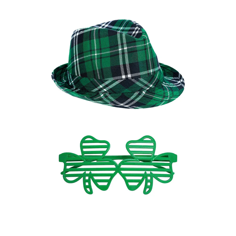 St. Patrick's Day hats, ties, skirts, various outfits suitable for Mardi Gras party role-playing supplies
