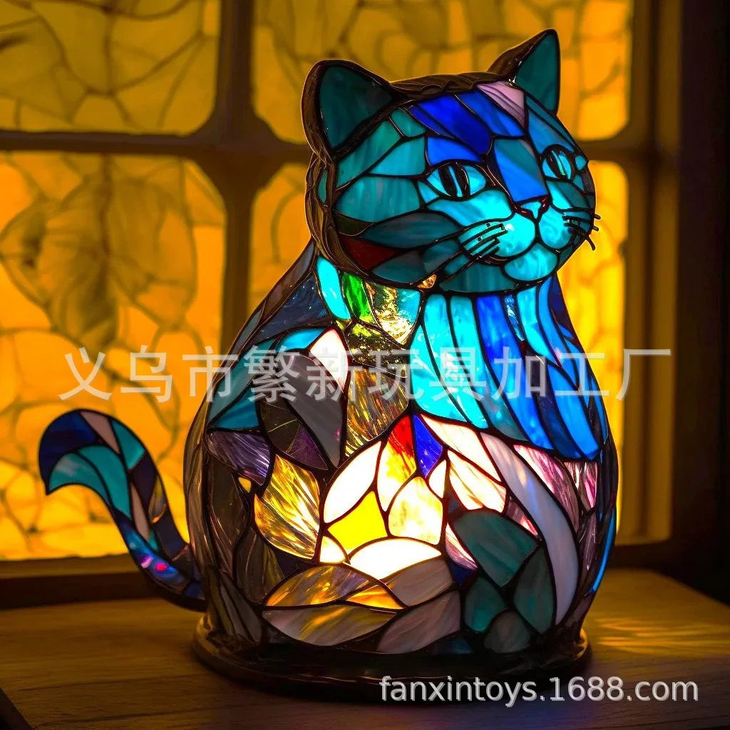 Dog, Cat & Animals Glass Lamp
