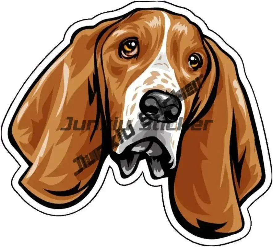 Sweet Basset Hound Sticker