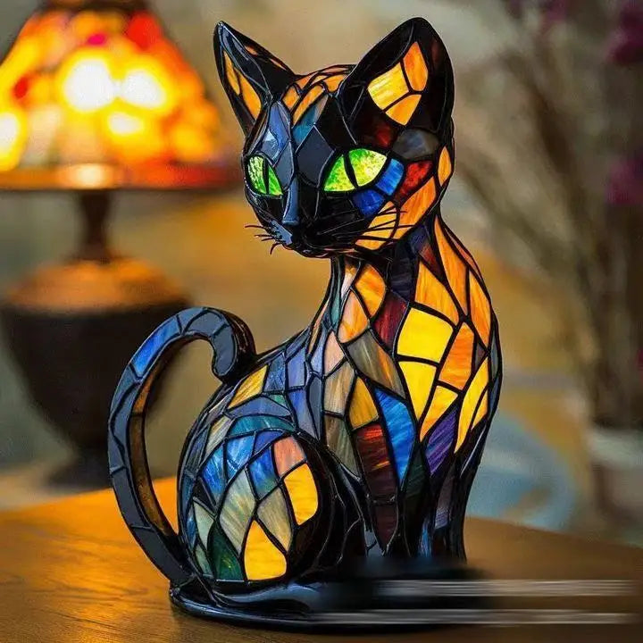 Dog Resin LED Night Light Art Animal Statue Creative Home Desktop Decoration Ornament