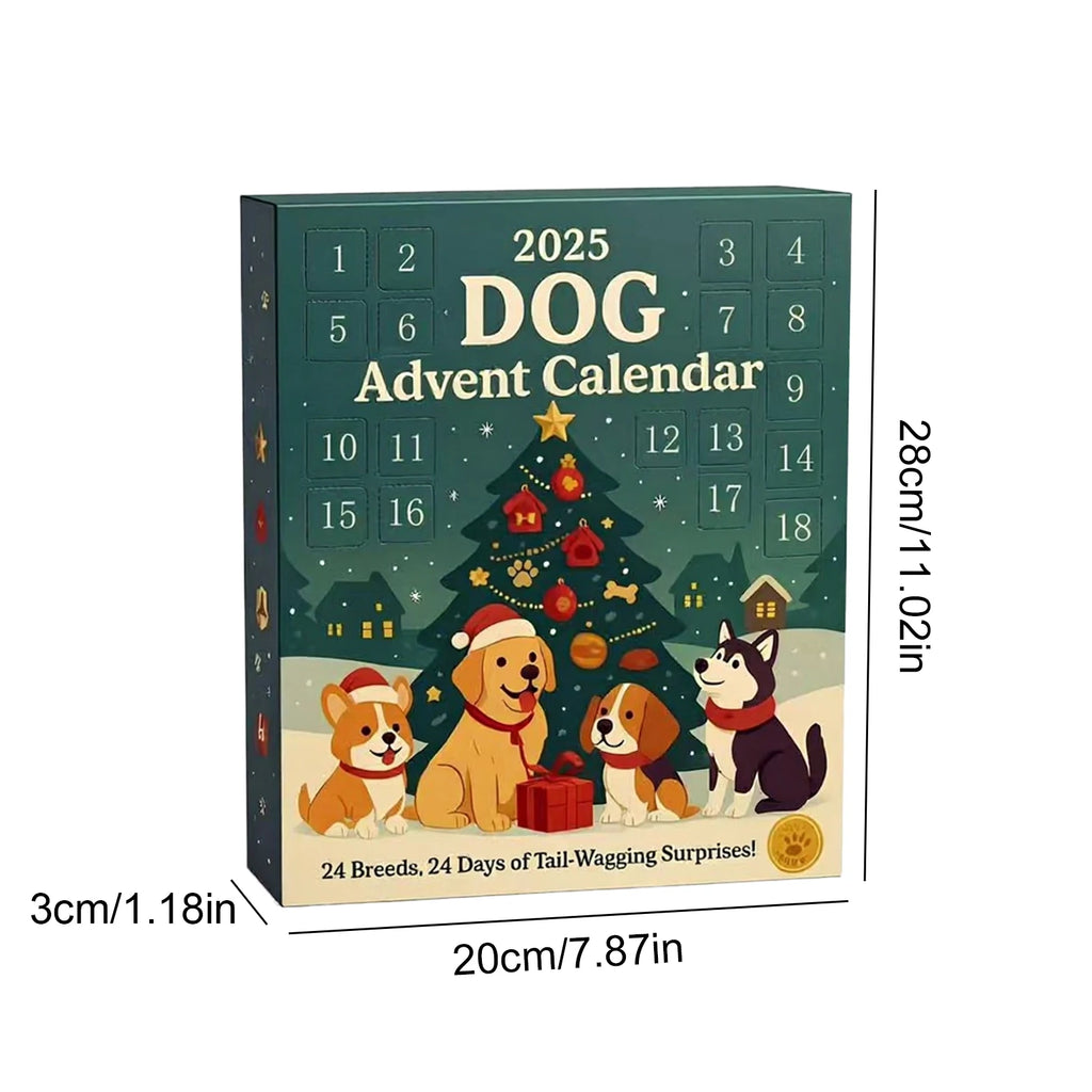 Dog/Dragon/Cat 24 Days Christmas Countdown Calendar Christmas Advent Calendar Xmas Countdown Calendar for Dog Lovers 2D