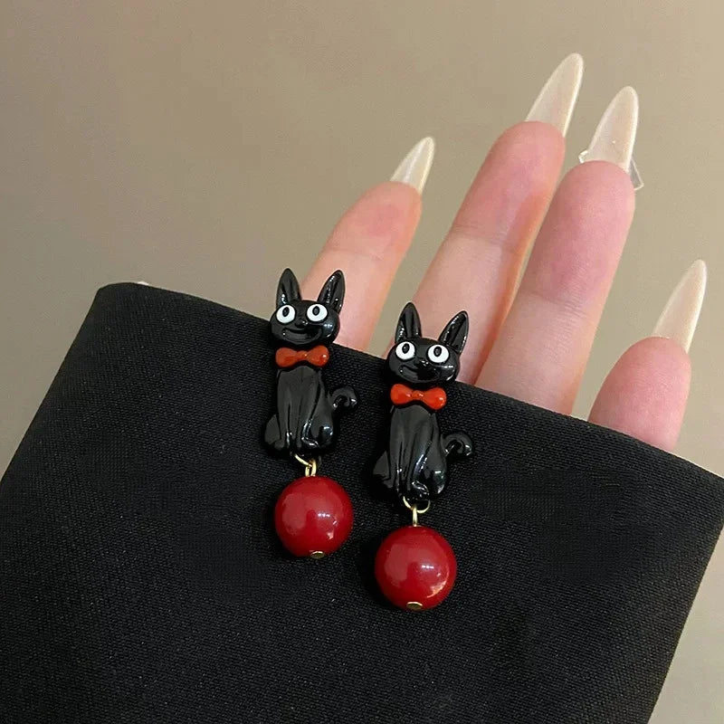 Black Cat Earrings