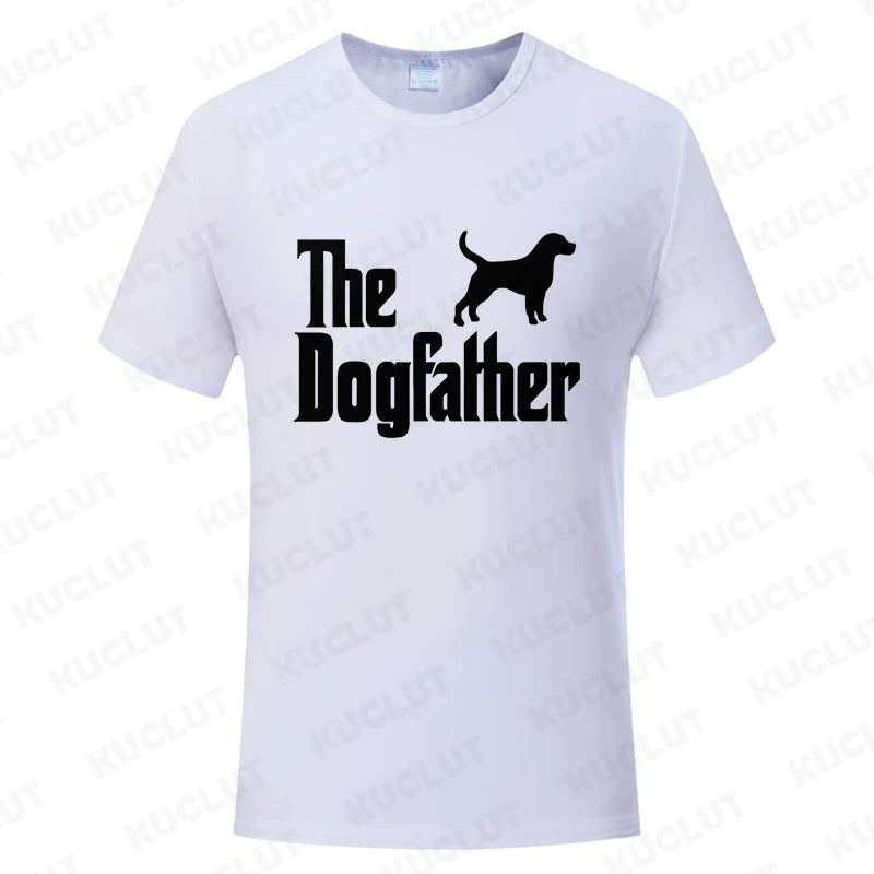 The Dog Father Funny Design T-shirts for Men Dad Dad Fathers Day Tshirts Short Sleeve Clothes Dog Pet Lover Shirts Papa Tops