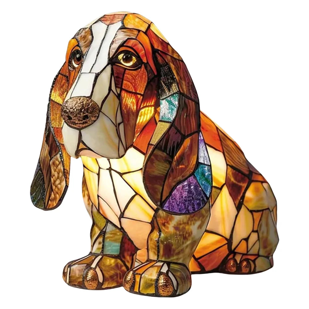Dog Glass Lamp