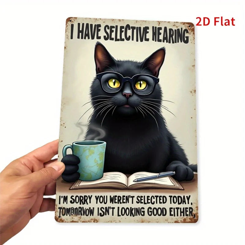 Black Cat Funny Poster