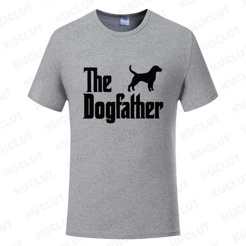 The Dog Father Funny Design T-shirts for Men Dad Dad Fathers Day Tshirts Short Sleeve Clothes Dog Pet Lover Shirts Papa Tops
