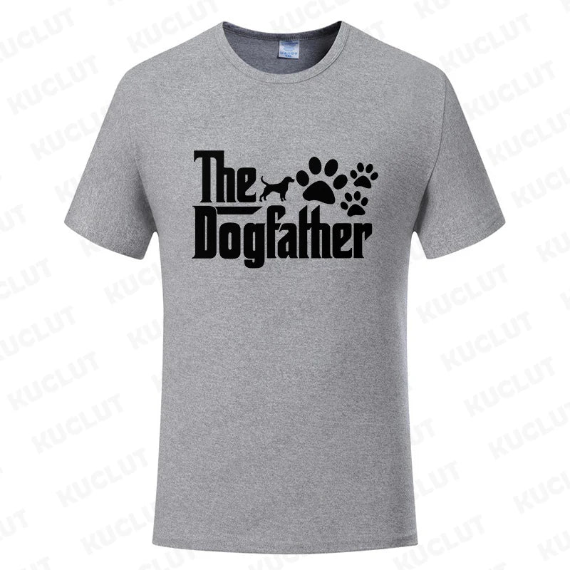 The Dog Father Funny Design T-shirts for Men Dad Dad Fathers Day Tshirts Short Sleeve Clothes Dog Pet Lover Shirts Papa Tops